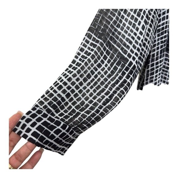 Chico’s Travelers Women SZ 2 Lightweight Cardigan Duster Top Black-NO TAGS SIZE - Picture 4 of 11